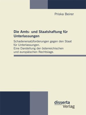 cover image of Die Amts- und Staatshaftung für Unterlassungen